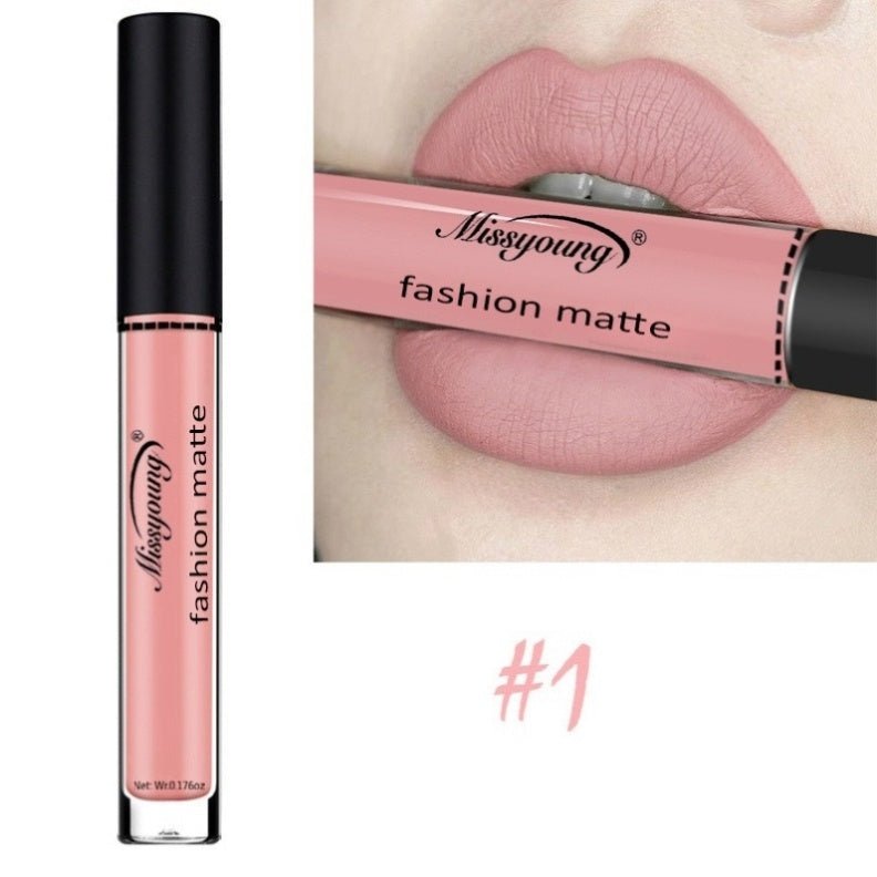 Lip Gloss Liquid Lipstick Non - Stick Cup Matte Makeup Llipstick - Eshtree