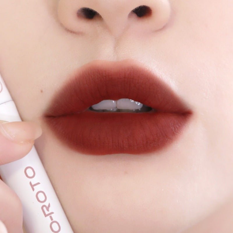 Lip Lacquer ROTO Matte Air Bear Lip Mud Lip Gloss Lipstick Makeup Female No Stain On Cup - Eshtree