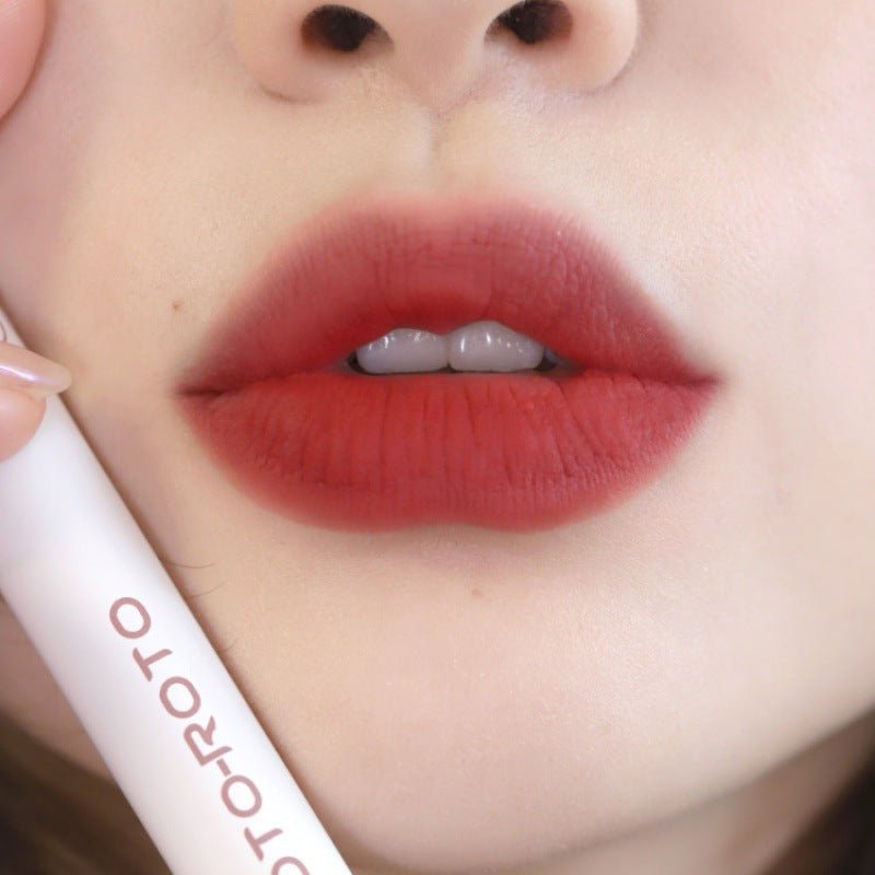 Lip Lacquer ROTO Matte Air Bear Lip Mud Lip Gloss Lipstick Makeup Female No Stain On Cup - Eshtree