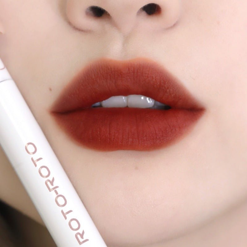 Lip Lacquer ROTO Matte Air Bear Lip Mud Lip Gloss Lipstick Makeup Female No Stain On Cup - Eshtree