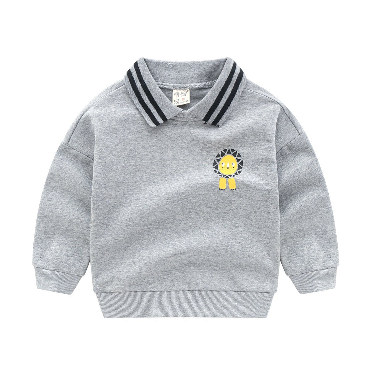 Long - Sleeved Children's Cartoon Striped Pullover Children's Casual Jacket - Eshtree