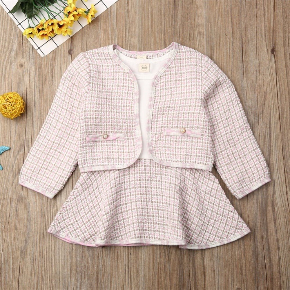 Long - sleeved Dresses Two - piece Children's Baby Small Incense Wind Suit - Eshtree
