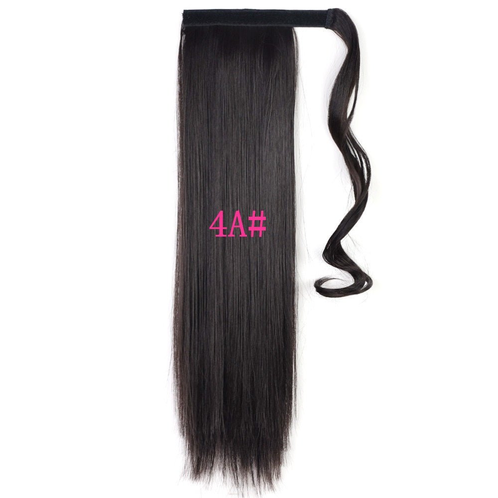 Long Straight Wrap Around Clip In Ponytail Hair Extension Heat Resistant Synthetic Tail Fake Hair - Eshtree