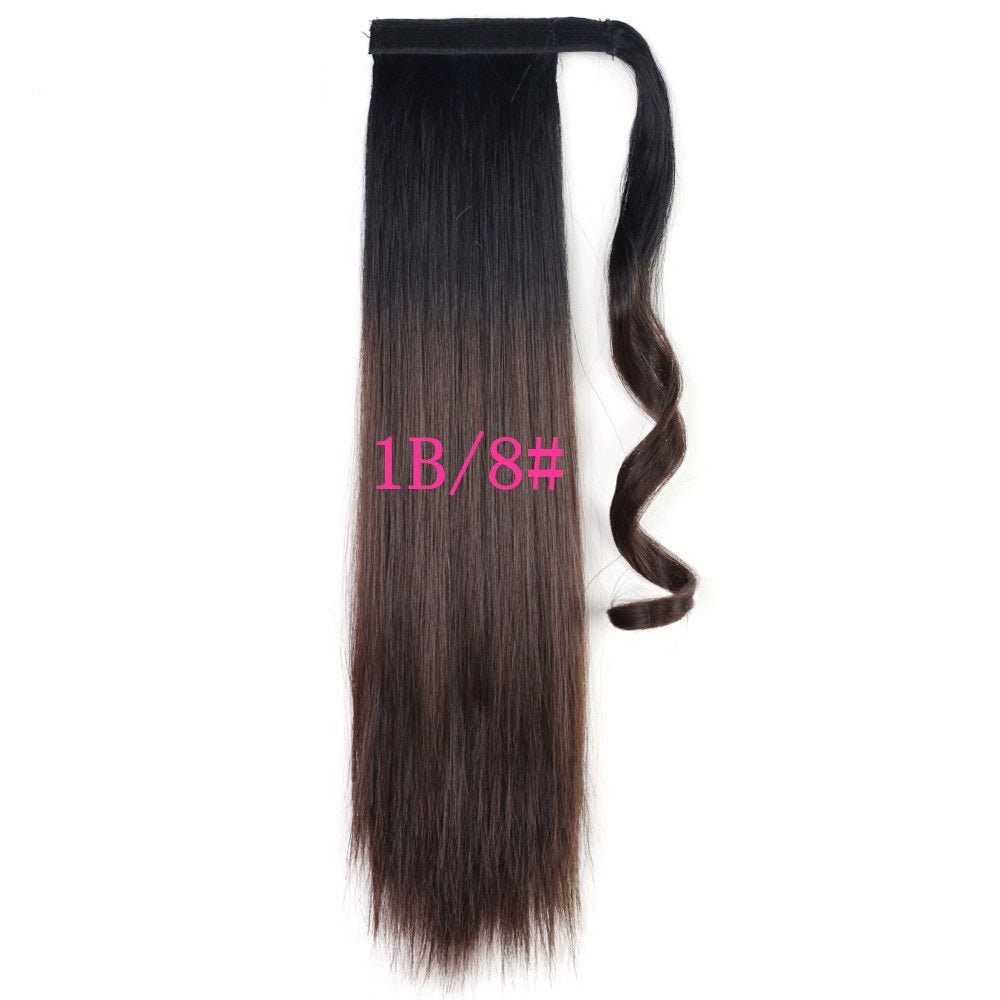 Long Straight Wrap Around Clip In Ponytail Hair Extension Heat Resistant Synthetic Tail Fake Hair - Eshtree