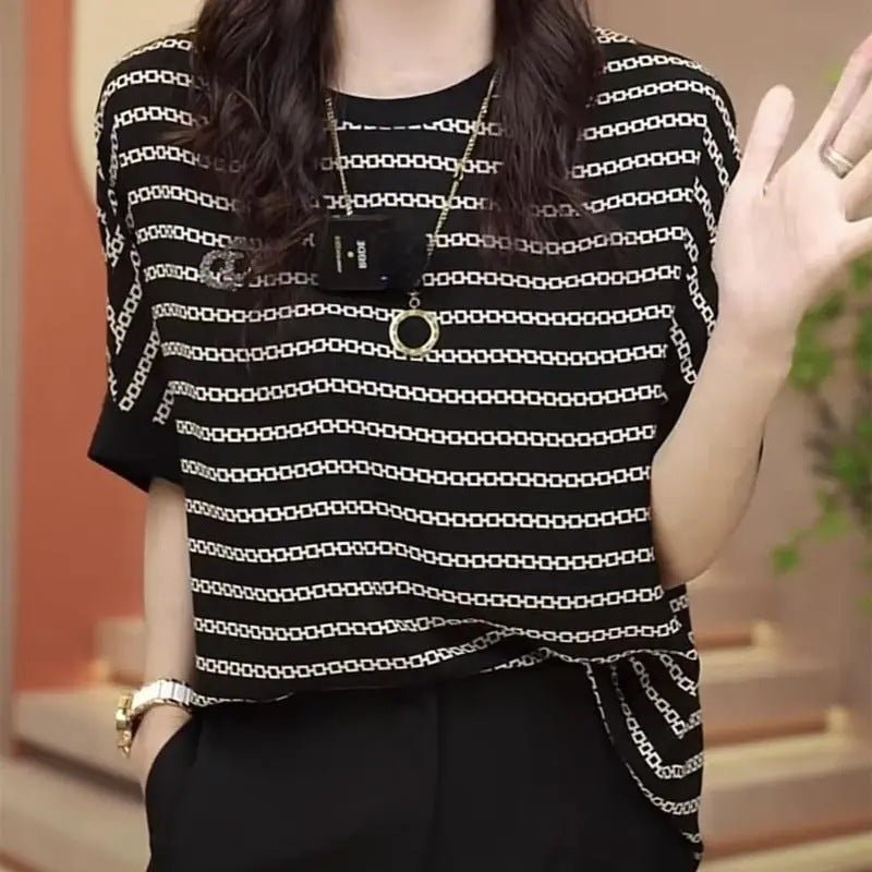 Loose Short - sleeved T-shirt For Women High - end Versatile Outerwear Shirt - Eshtree