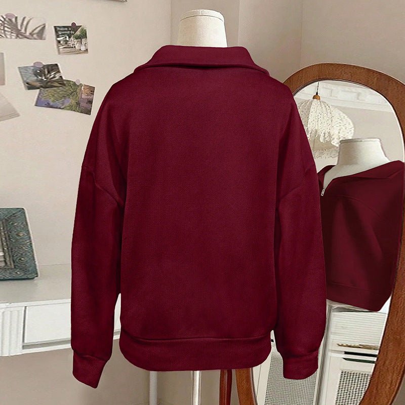 Loose Women's Fashion Hooded Fleece Sweater - Eshtree