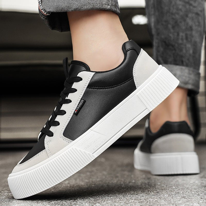 Low - top Trendy Men's Chunky - soled Casual Shoes With Color - blocking Design - Eshtree