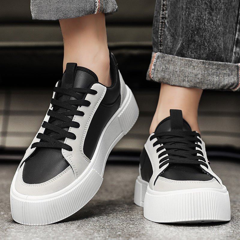 Low - top Trendy Men's Chunky - soled Casual Shoes With Color - blocking Design - Eshtree