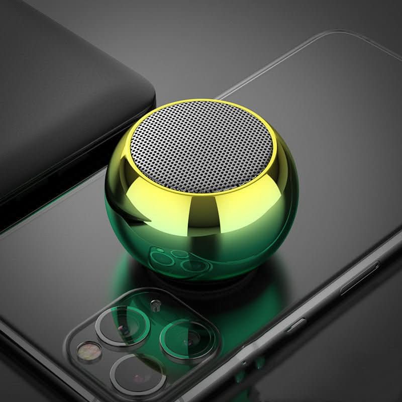 M3 Colorful Wireless Speakers 3D Mini Electroplating Round Steel Cannon Blue tooth Speaker Radio Support U Disk Subwoofer - Eshtree