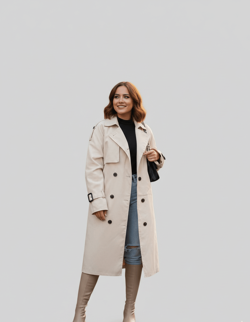 معطف طويل بتصميم أنيق عملي - Eshtree