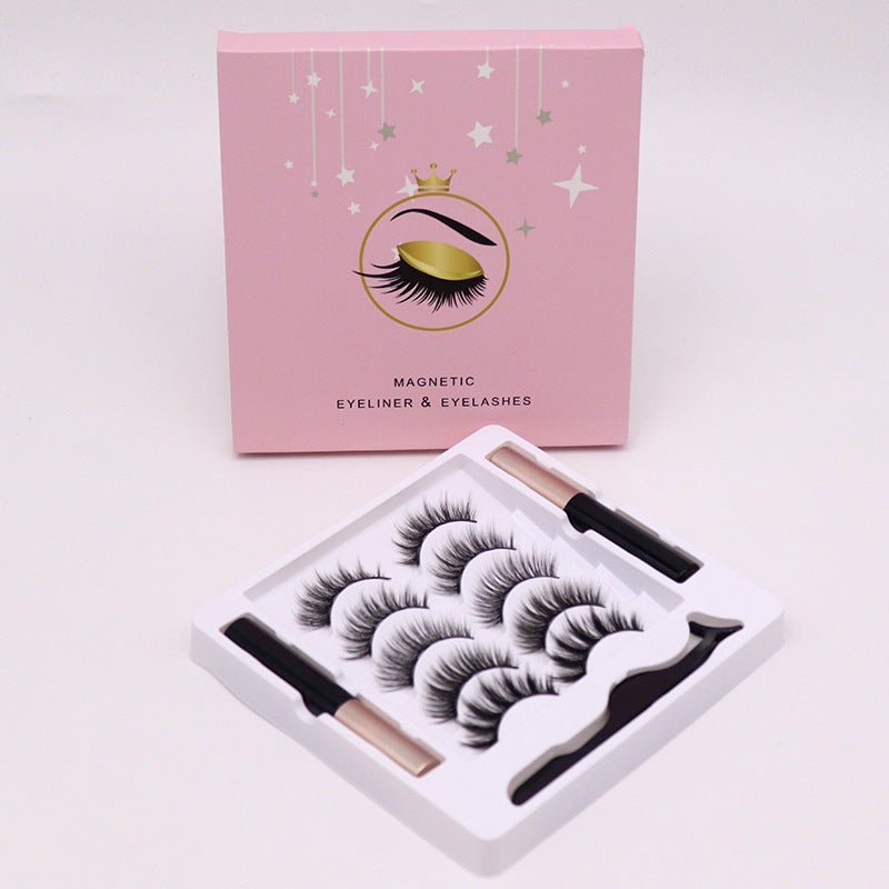 Magnetic Eyelashes Eyeliner Set Long Lasting False Mink Waterproof Eye Lashes Extension Reusable Beauty Makeup Tool - Eshtree