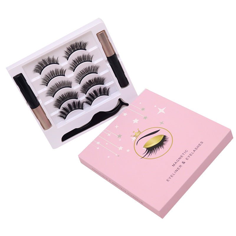 Magnetic Eyelashes Eyeliner Set Long Lasting False Mink Waterproof Eye Lashes Extension Reusable Beauty Makeup Tool - Eshtree