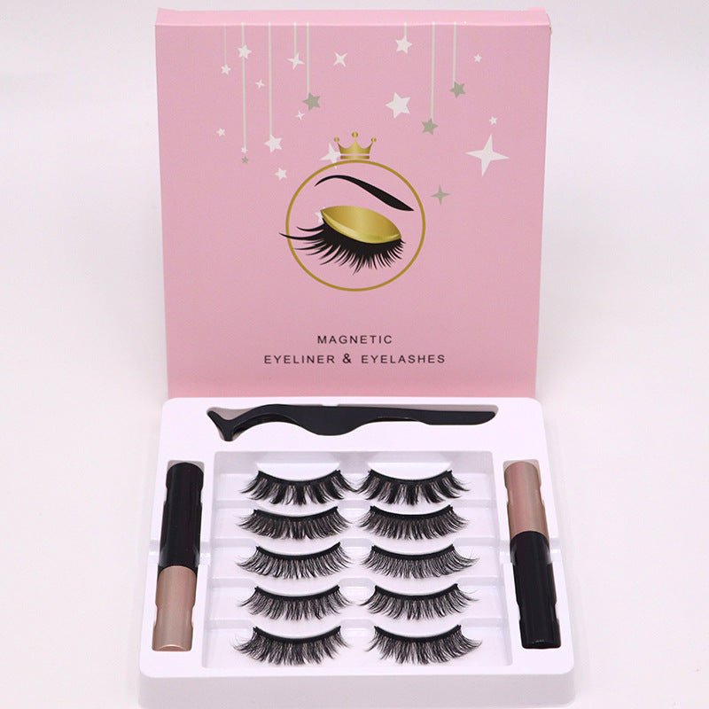 Magnetic Eyelashes Eyeliner Set Long Lasting False Mink Waterproof Eye Lashes Extension Reusable Beauty Makeup Tool - Eshtree