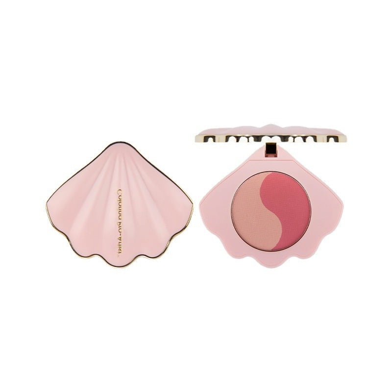 Makeup Shell Double Color Mirror Powder Blusher - Eshtree