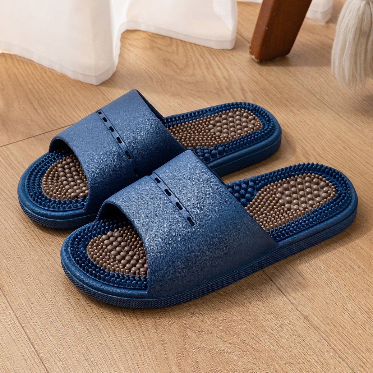 Massage Slippers For Men Summer Indoor Home And Bathroom Use Foot Acupressure Slippers With Non - slip Soles For Men - Eshtree