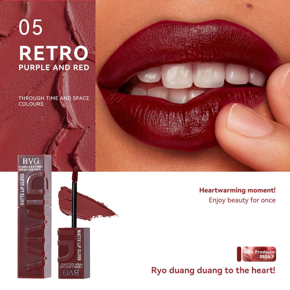 Matte Finish Lip Lacquer Sets Nonstick Cup Non - fading Lip Gloss Lip Gloss Moisturizing - Eshtree