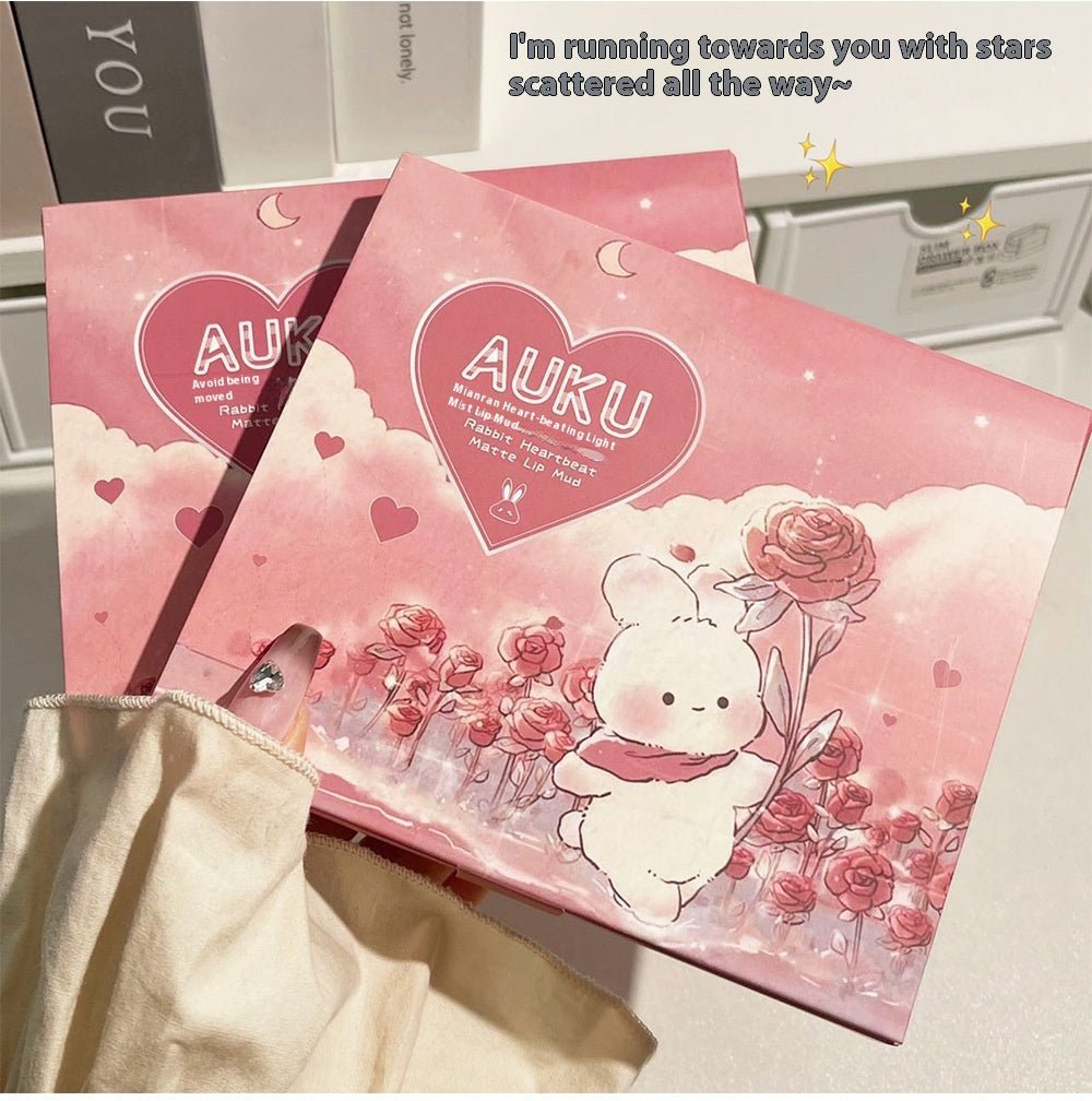 Matte Finish Velvet White Lip Mud Student Party Plain Face Six Pieces Lip Glaze Set - Eshtree