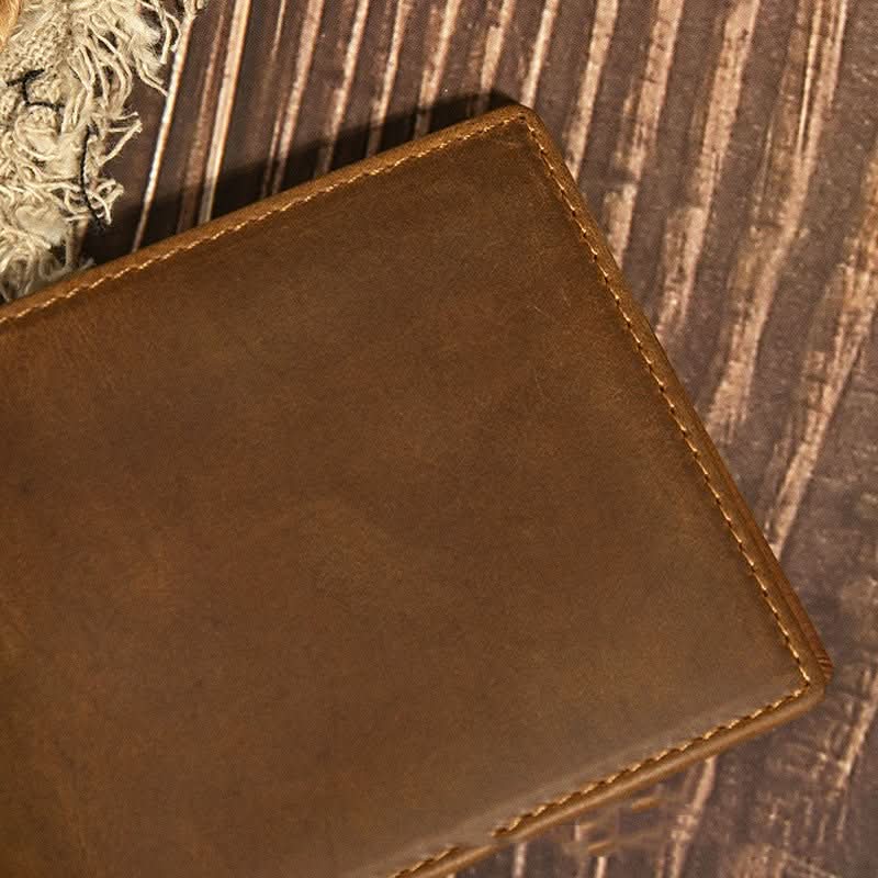 Men Wallet Horizontal Fashion Cephalic Layer Leather - Eshtree