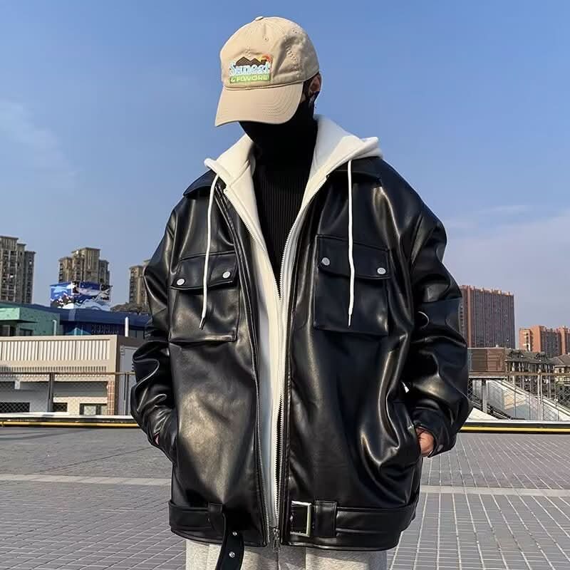 Men's Autumn Winter False - two - piece Hooded Jacket - Eshtree