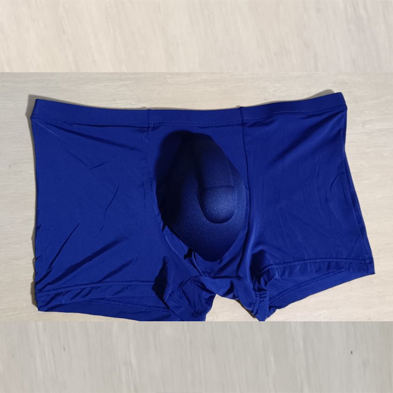 Men's Boxer Ice Silk Underwear Cup Combination U Convex Sexy - Eshtree