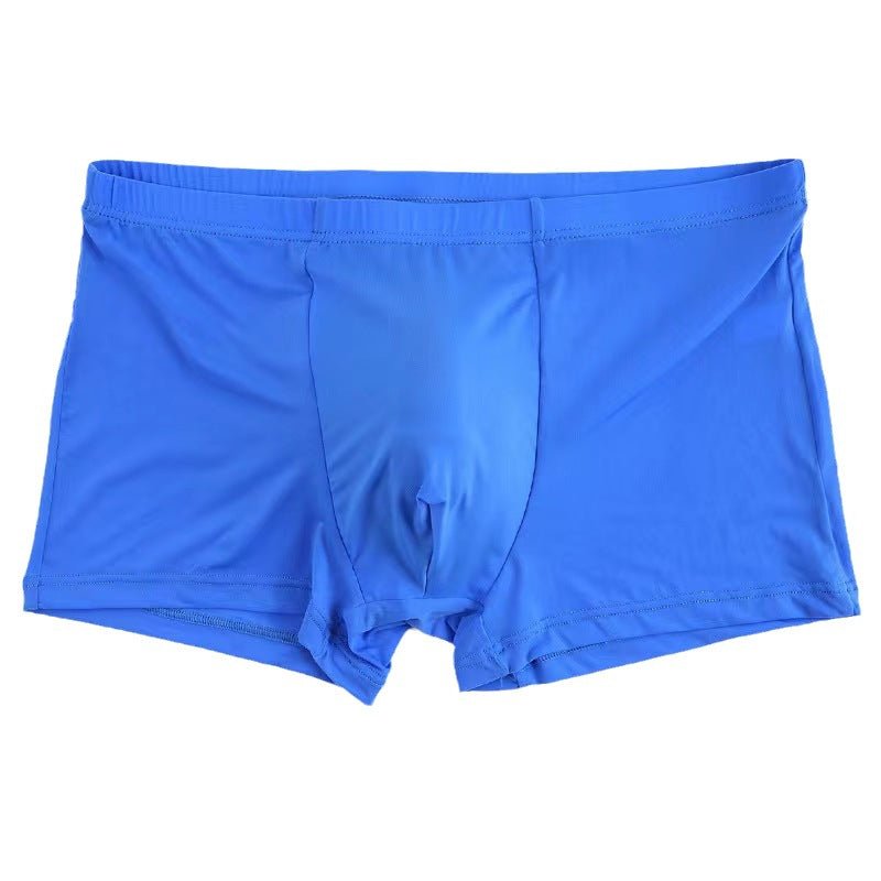 Men's Boxer Ice Silk Underwear Cup Combination U Convex Sexy - Eshtree