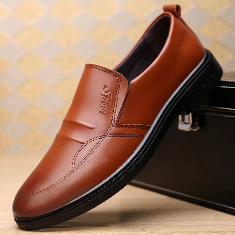 Mens Breathable Casual Business Leather Shoestrendy And Versatile - Eshtree