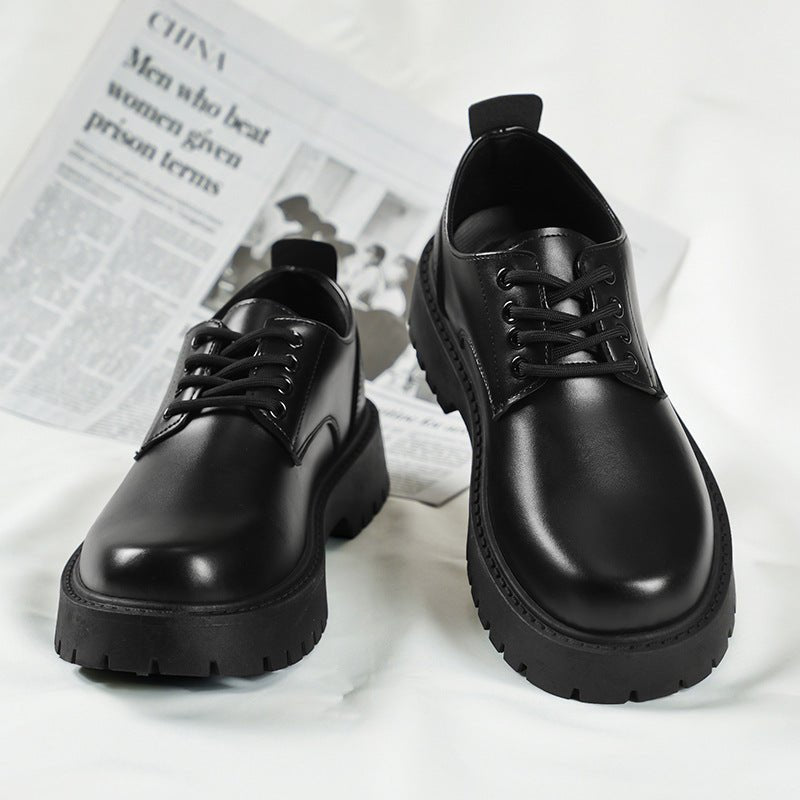 Mens Business Waterproof Black Leather Shoes - Eshtree