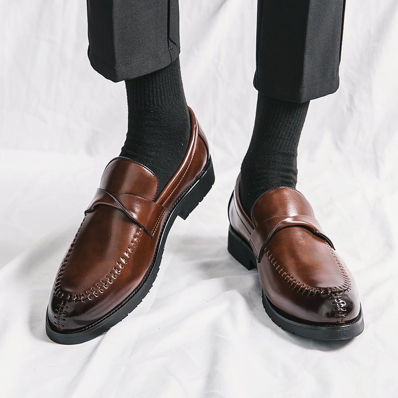 Mens Casual And Stylish Leather Shoes In British Business Style - Eshtree