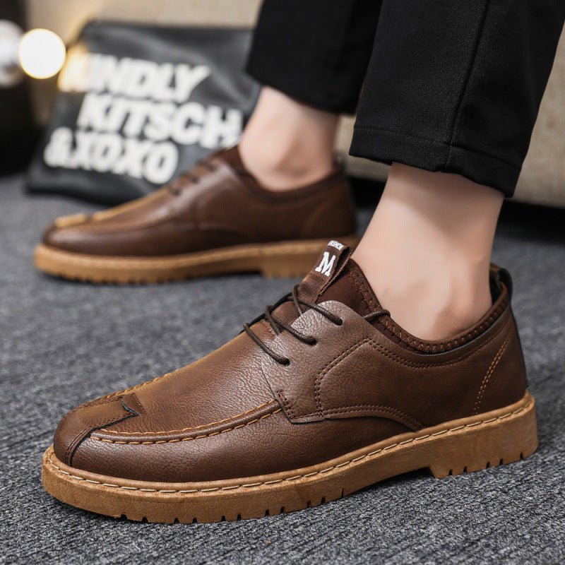 Men's Casual Lace - up Commuter Trendy Leather Shoes - Eshtree