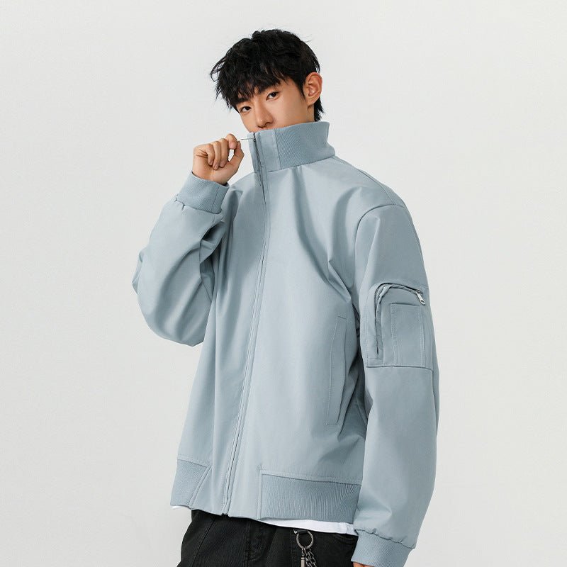 Men's Large Size Multi - pocket Short Flight Jacket - Eshtree