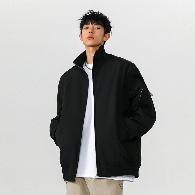 Men's Large Size Multi - pocket Short Flight Jacket - Eshtree