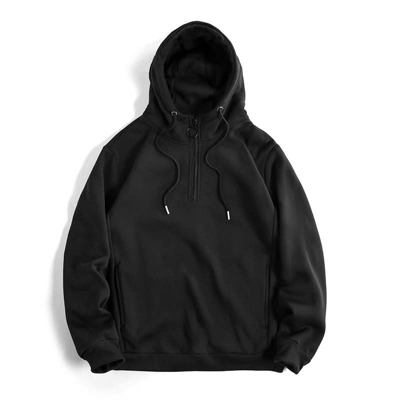 Men's Loose Casual Solid Color Hoodie - Eshtree