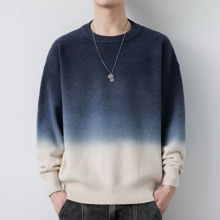 Mens Loose - fitting Crew - neck Sweater - Eshtree