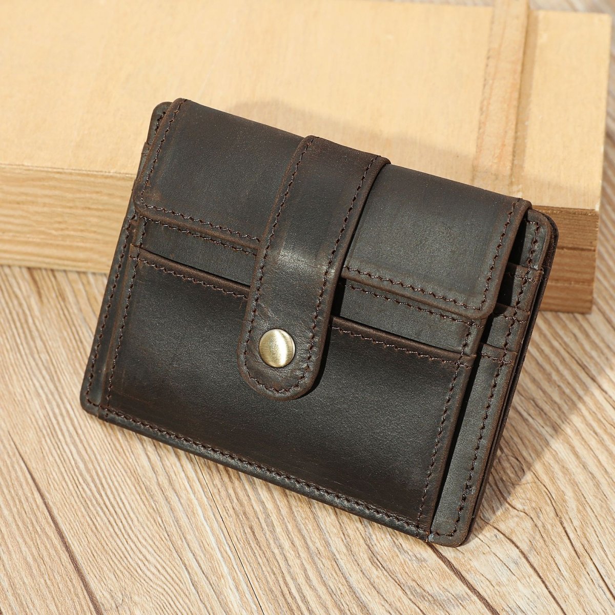 Mens Minimalist Leather Coin And Transit Card Holder - Eshtree