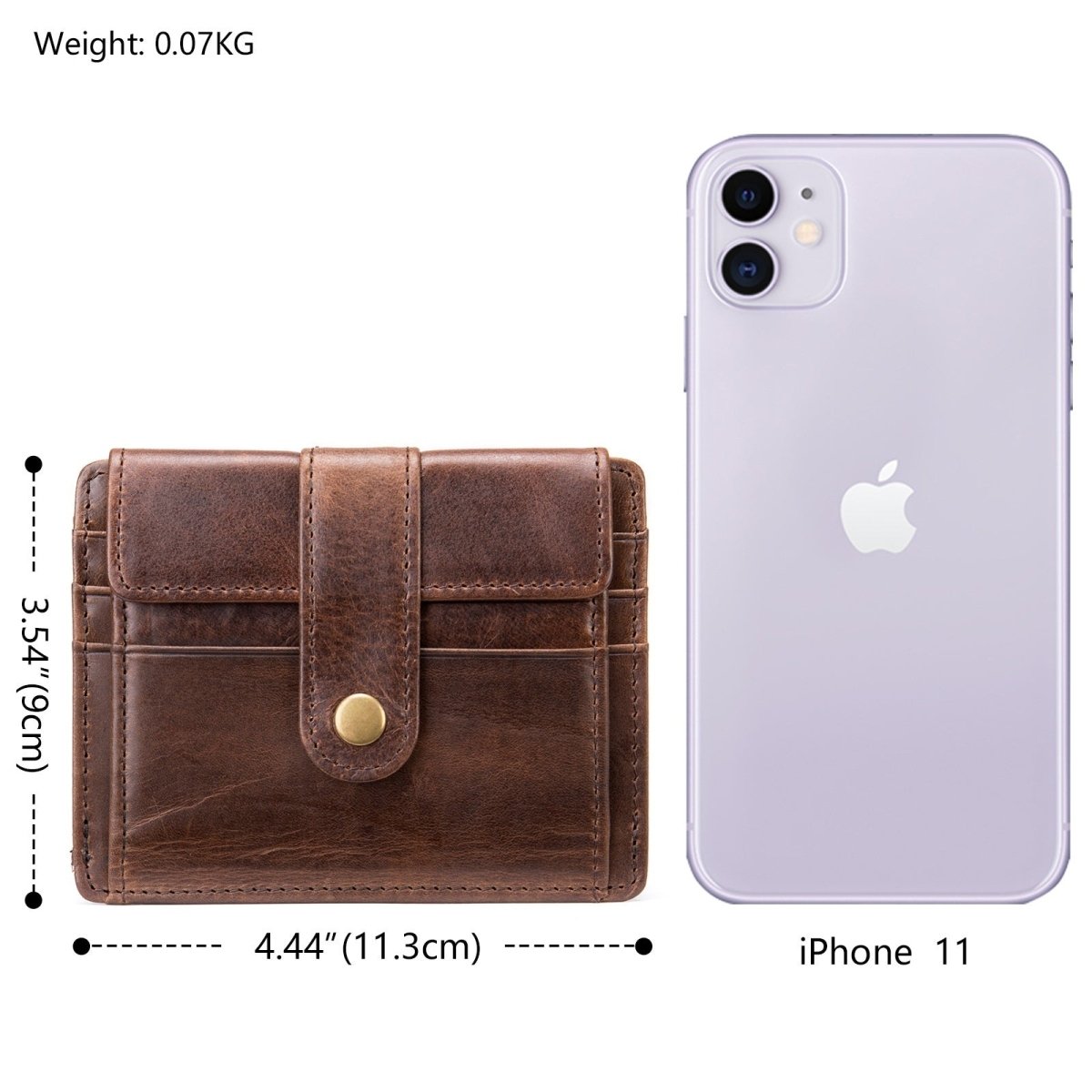 Mens Minimalist Leather Coin And Transit Card Holder - Eshtree