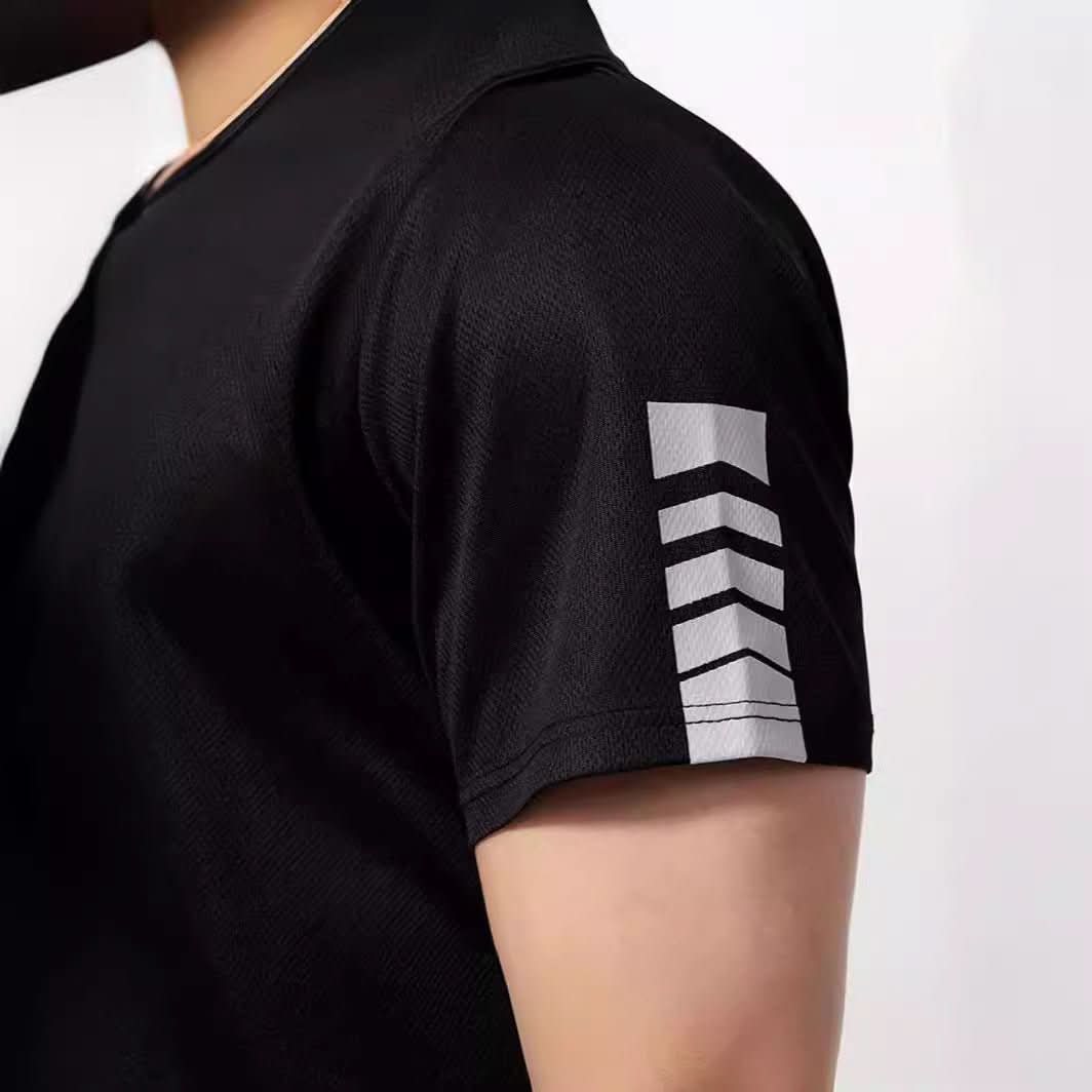 Men's Oversized Short Sleeve Shorts Suit Leisure Home Running Fitness Two - piece Set - Eshtree