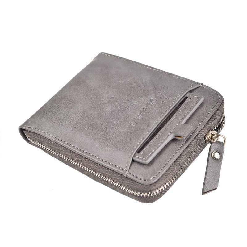 Mens Retro Multi - Card Zipper Wallet - Eshtree