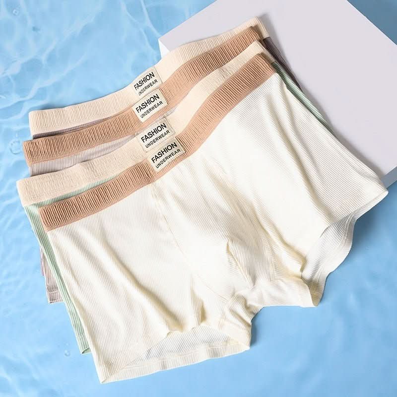 Men's Rib Simple Boxer Briefs Boxer Briefs Breathable And Comfortable - Eshtree