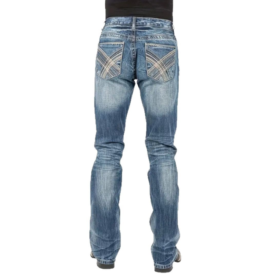 Mens Street - style Straight - leg Trendy Denim Jeans - Eshtree