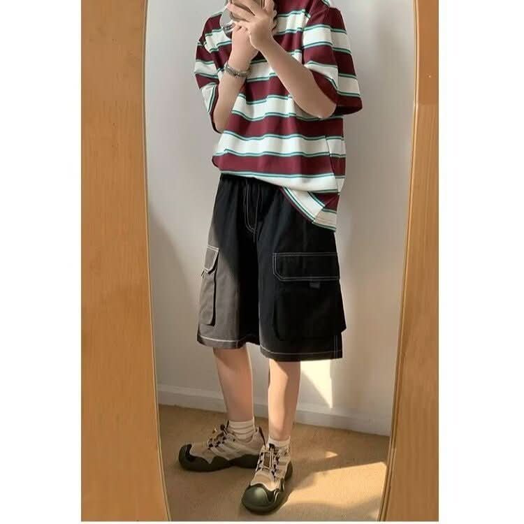 Men's Summer Japanese Vintage Stripe T-shirt - Eshtree