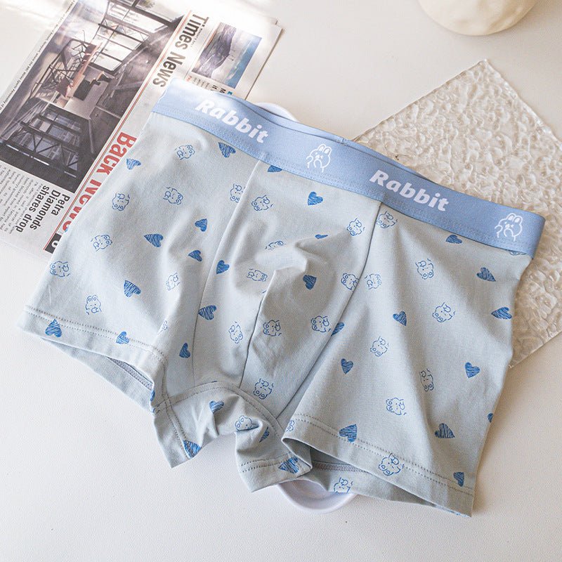 Men's Underwear Mid - waist Cartoon Rabbit Modal Cotton - Eshtree