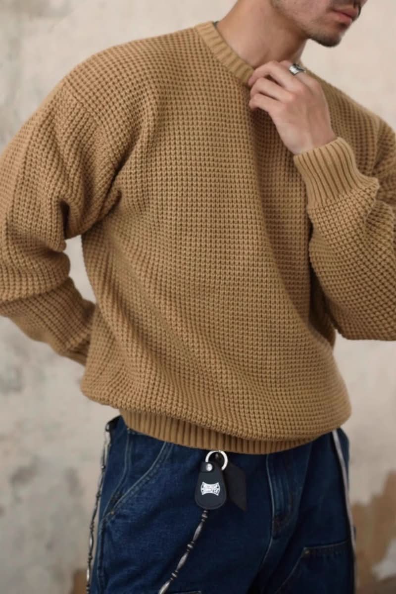 Men's Waffle Base Ride Knitwear American Retro - Eshtree