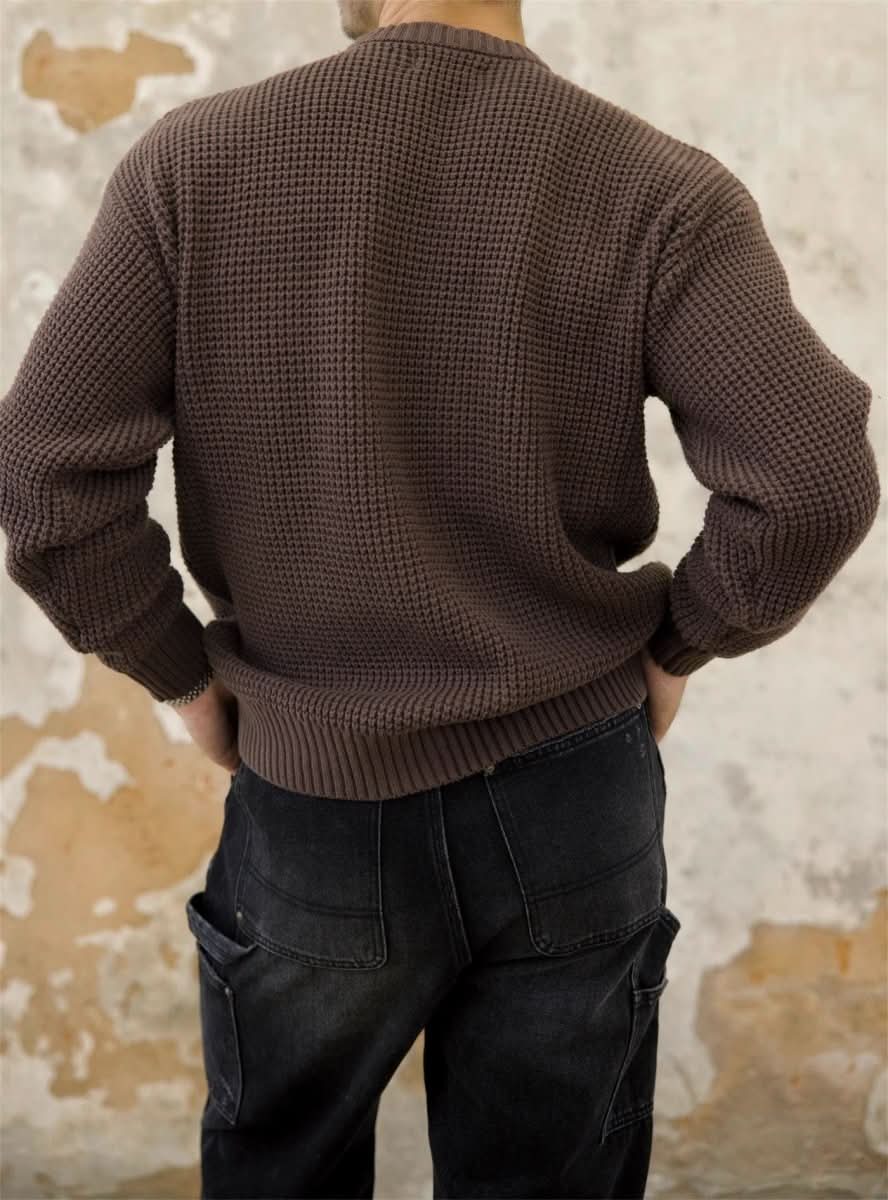 Men's Waffle Base Ride Knitwear American Retro - Eshtree