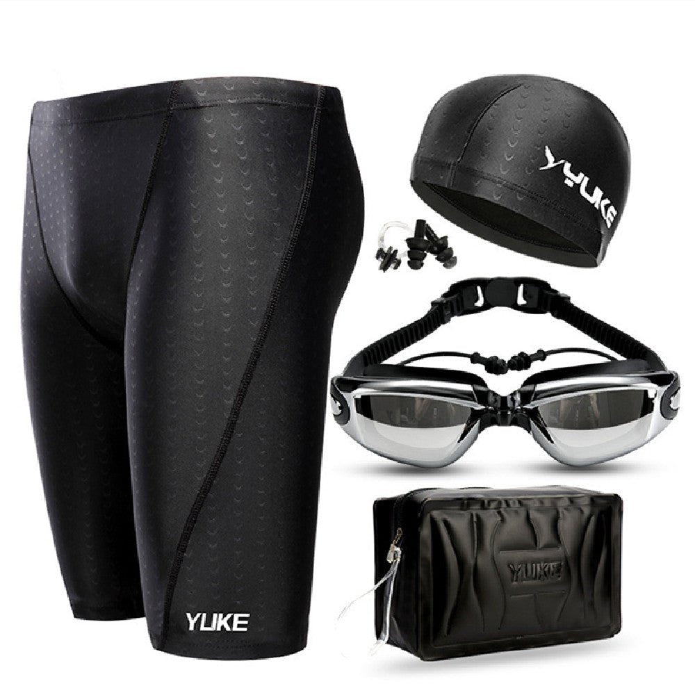 Men's Waterproof Equipment Swimming Cap Goggles Suit - Eshtree