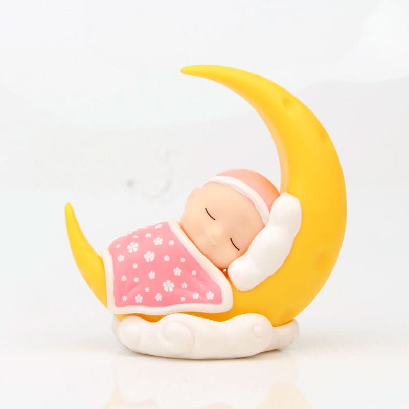 Micro - view Moon Cover Quilt Sleeping Baby Handmade Cute Cake Decorations Supplies For Children's Decorations - Eshtree