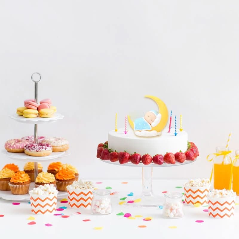 Micro - view Moon Cover Quilt Sleeping Baby Handmade Cute Cake Decorations Supplies For Children's Decorations - Eshtree