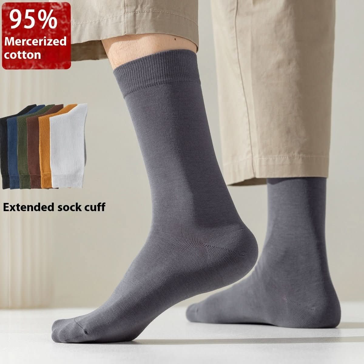 Mid - calf Spring And Autumn Pure Cotton Business Men Socks - Eshtree