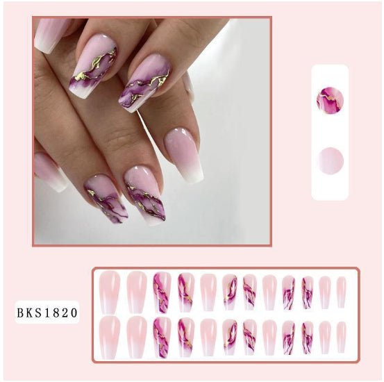 Mid - length Ballet Nail Manicure Wearable Nail Sticker - Eshtree