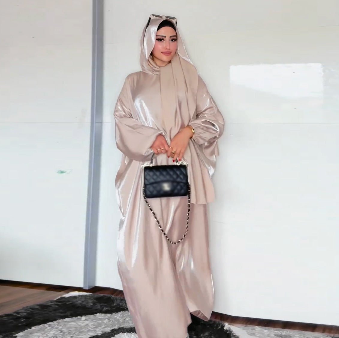 Middle East Dubai Muslim Robe Women's Clothing With Headscarf - Eshtree