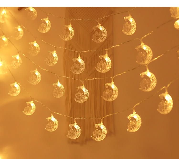 Middle East Festival Light String LED Moon Castle Atmosphere Decoration - Eshtree